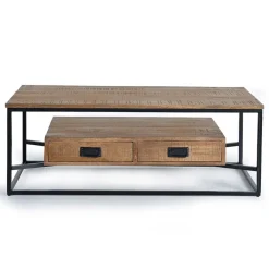 Outlet Wohnen Industrial Couchtisch mit Stauraum und Ablage - Olmidava