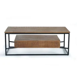 Outlet Wohnen Industrial Couchtisch mit Stauraum und Ablage - Olmidava