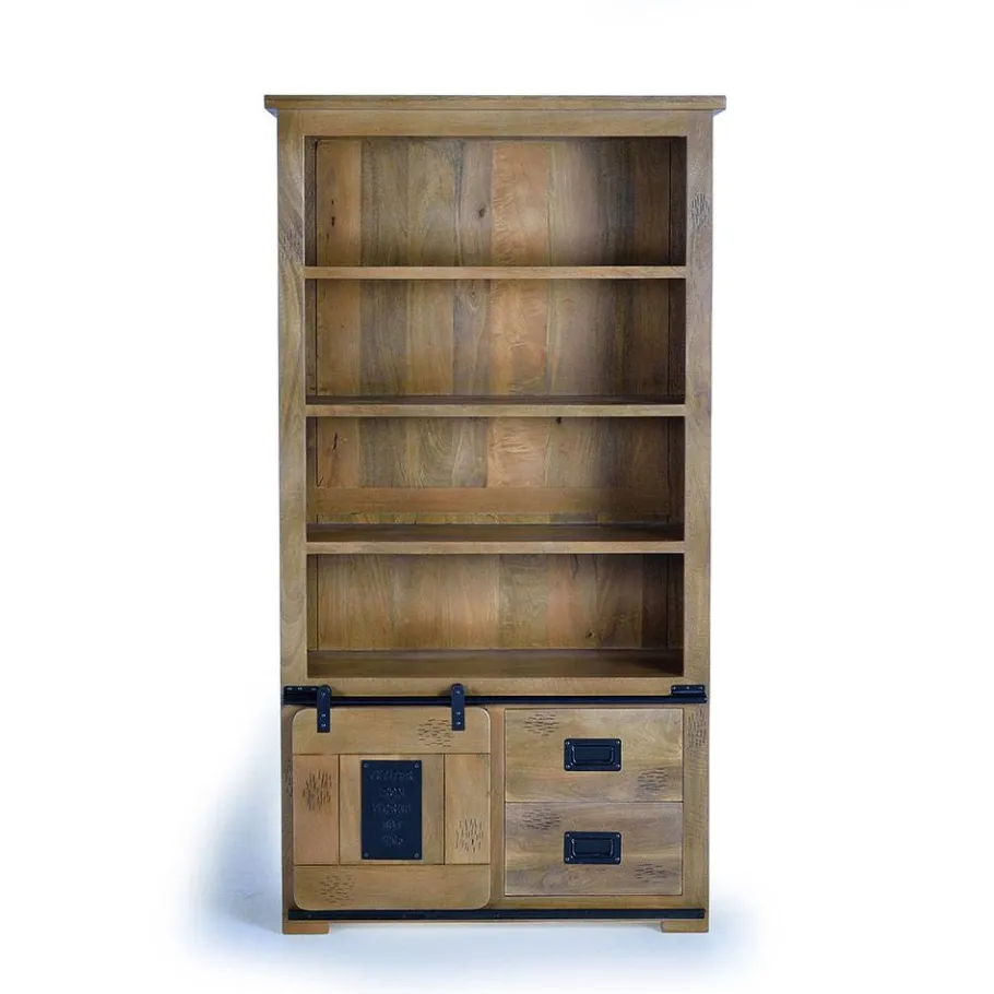Online Wohnen Industrial Design Bücherregal aus Mangoholz - Semian