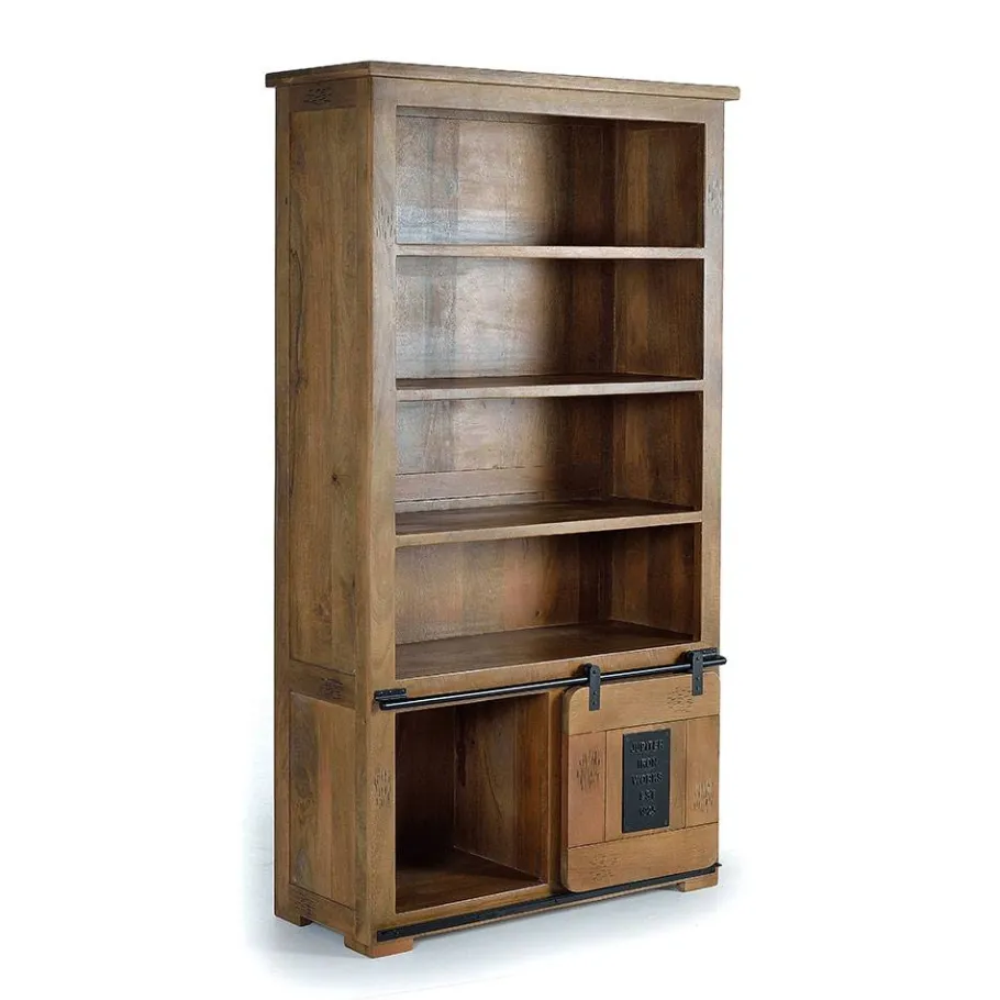 Online Wohnen Industrial Design Bücherregal aus Mangoholz - Semian