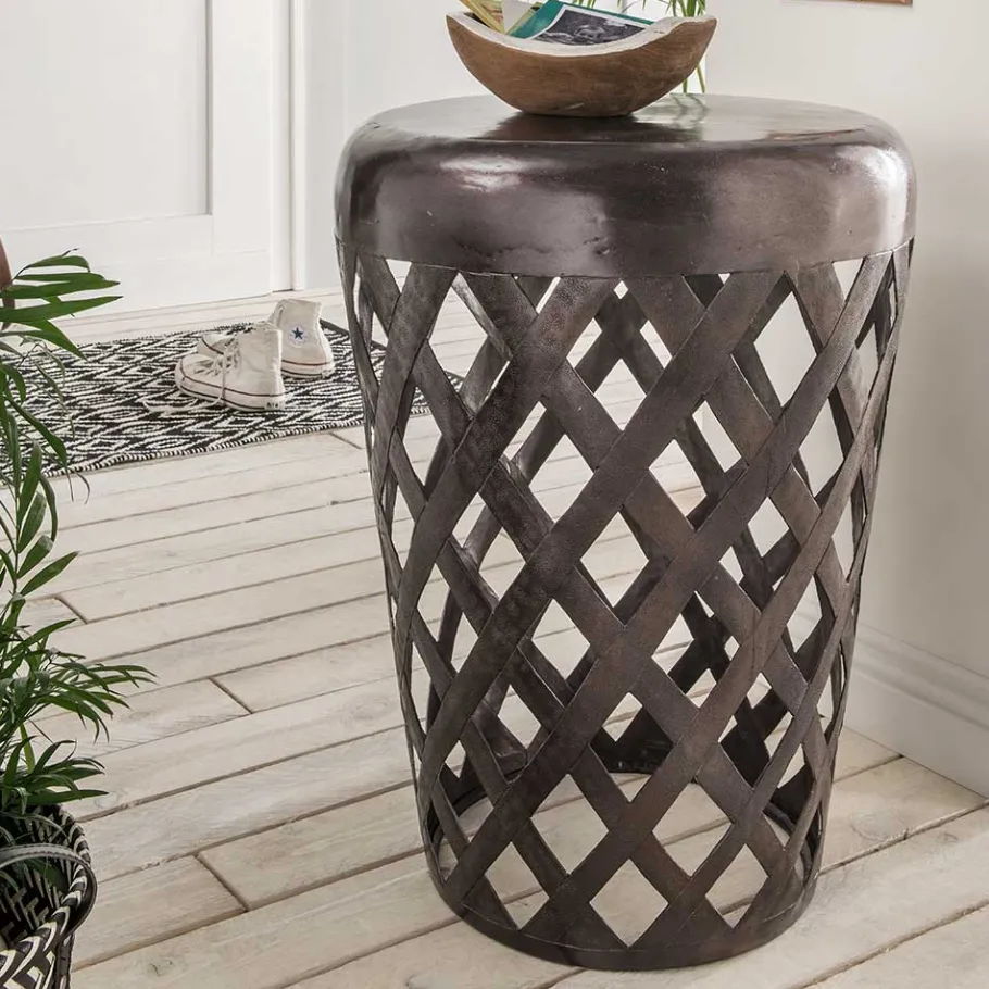 Wohnen Industrial Design Beistelltisch aus Aluminium - Bahos