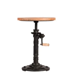 Hot Wohnen Industrial Design Hocker mit Kurbel höhenverstellbar - Sevila