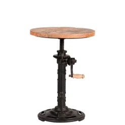 Hot Wohnen Industrial Design Hocker mit Kurbel höhenverstellbar - Sevila
