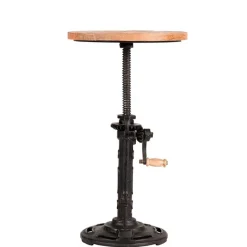 Hot Wohnen Industrial Design Hocker mit Kurbel höhenverstellbar - Sevila