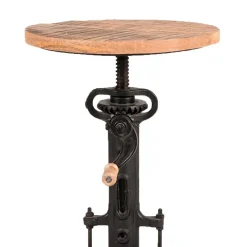 Hot Wohnen Industrial Design Hocker mit Kurbel höhenverstellbar - Sevila