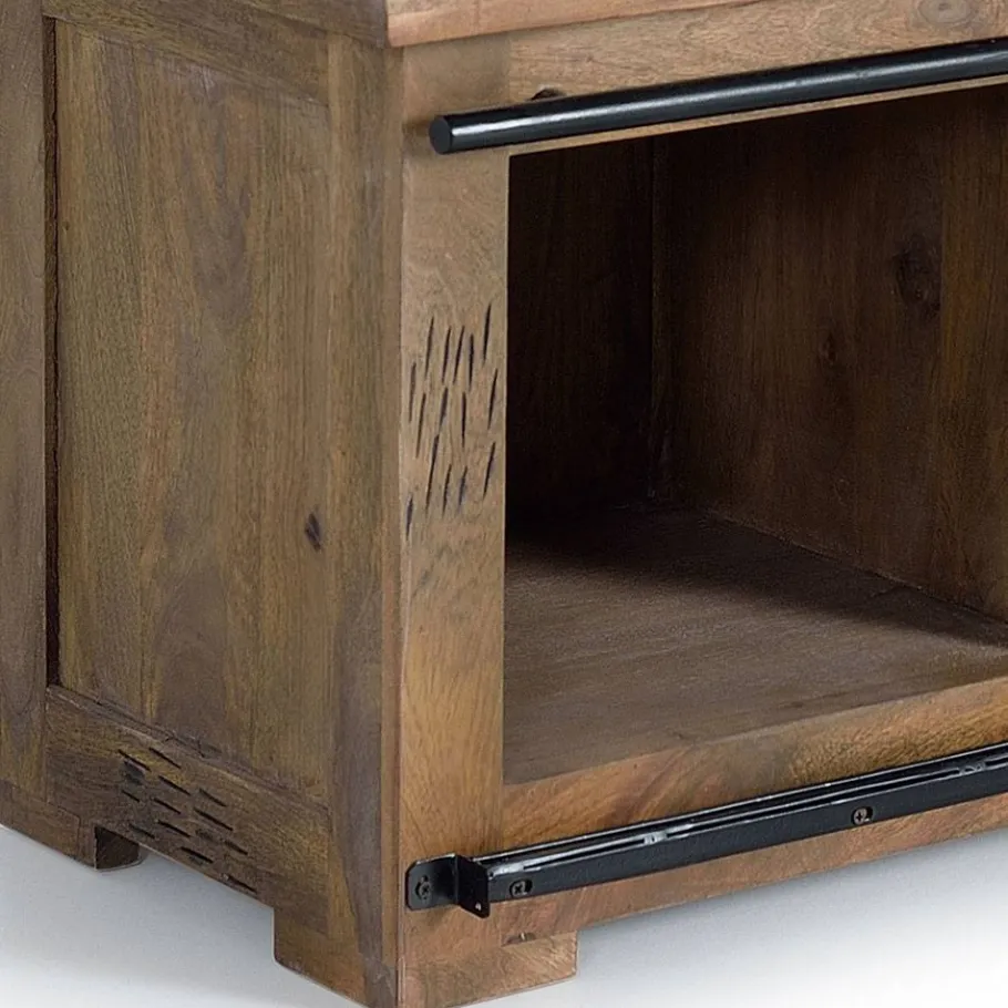 Discount Wohnen Industrial Design TV Board aus Mangoholz - Semian