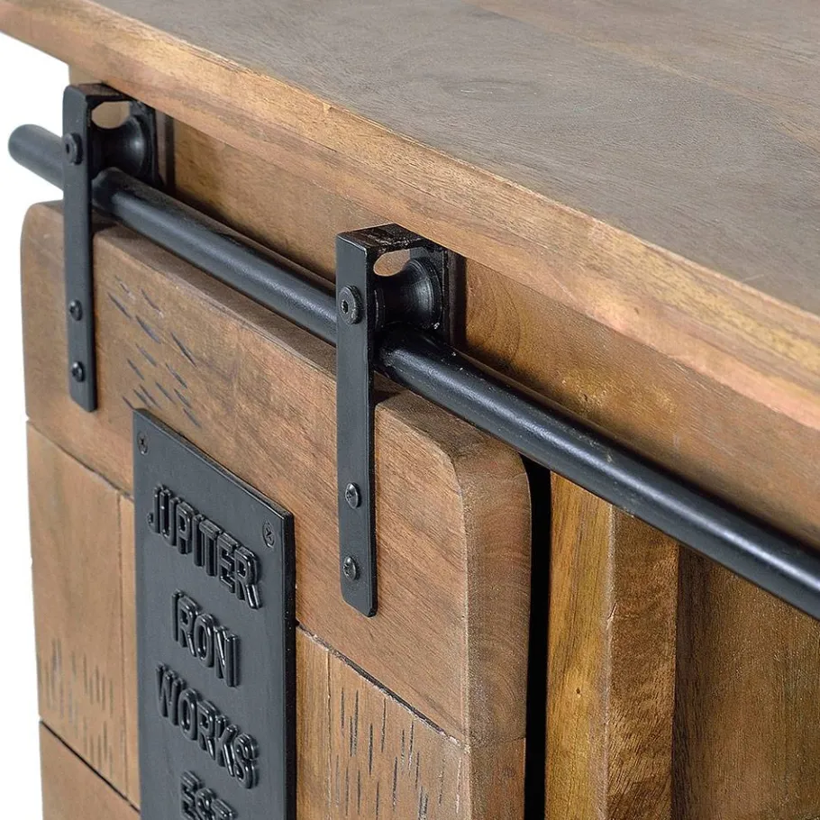 Discount Wohnen Industrial Design TV Board aus Mangoholz - Semian