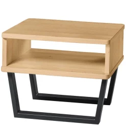 New Wohnen Industrial Designbett aus Eiche Hell geölt - Saye