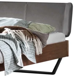 Wohnen Industrial Doppelbett in Nussbaum Braun - Lavrin
