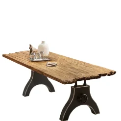 Discount Wohnen Industrial Esstisch mit Teak Altholzplatte - Banyo