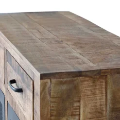 Outlet Wohnen Industrial Kombi-Kommode auf Metall-Rädern - Thiano