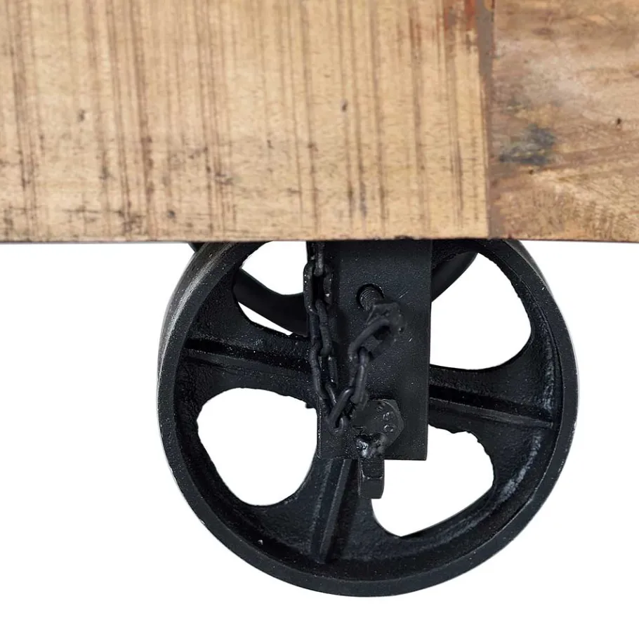 Outlet Wohnen Industrial Kombi-Kommode auf Metall-Rädern - Thiano