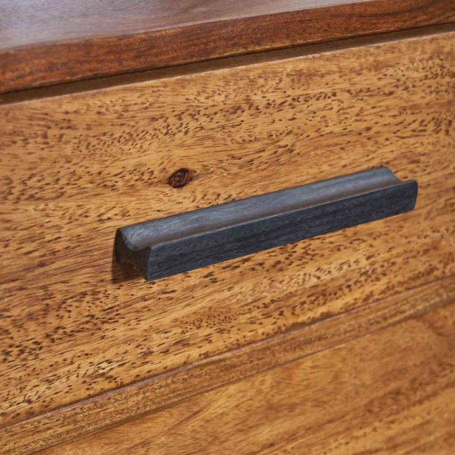 Best Wohnen Industrial Nachtschrank mit Schublade und Tür - Vacca