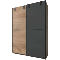 Sale Wohnen Industrial Schiebetürenschrank zweifarbig - Janeiro
