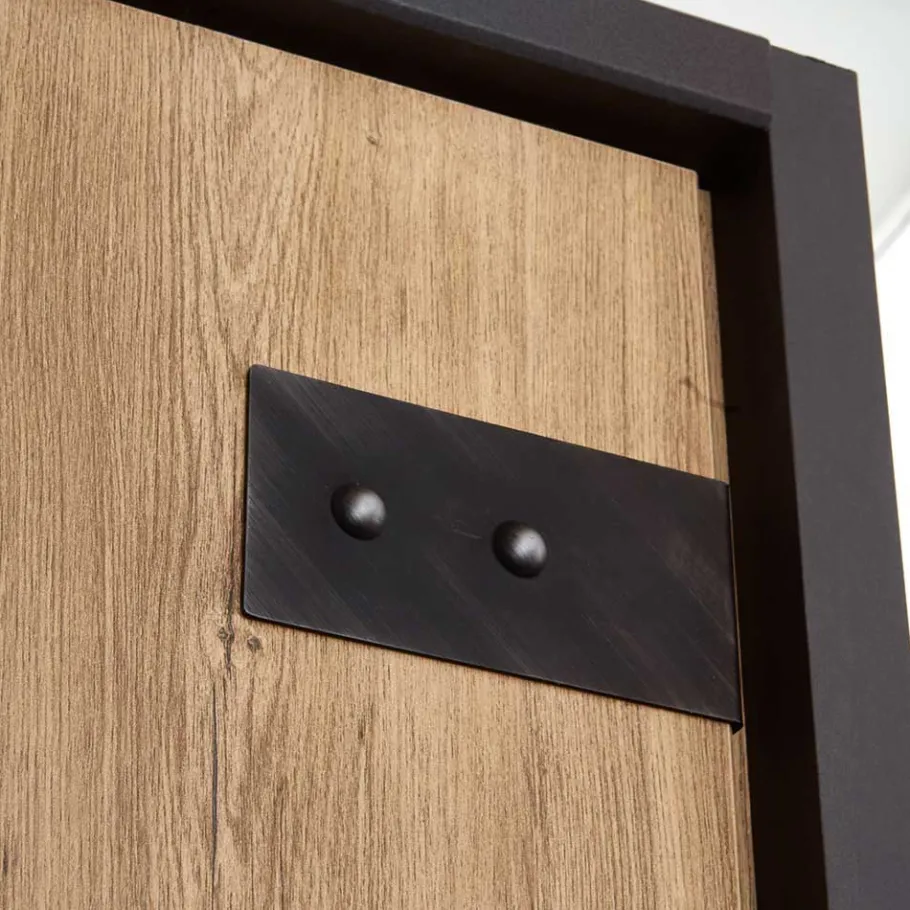 Wohnen Industrial Schlafzimmerschrank mit fünf Türen - Bram