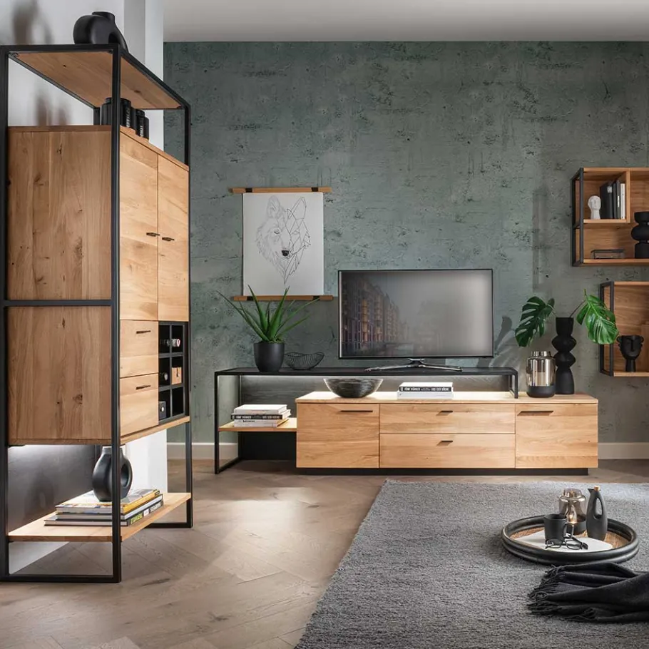 Discount Wohnen Industrial Schrank aus Wildeiche Massivholz - Manarola