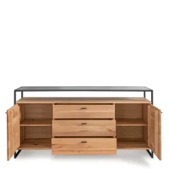 Discount Wohnen Industrial Sideboard aus Wildeiche Massivholz - Manarola