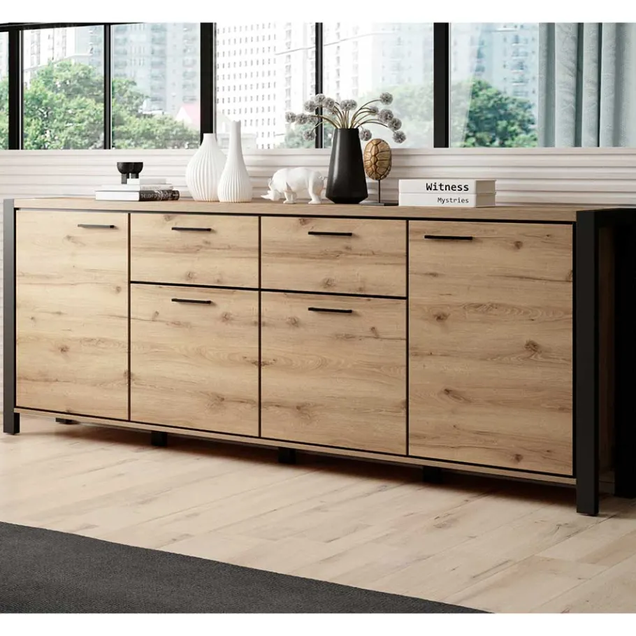 Best Wohnen Industrial Sideboard in 213x91x41 cm - Zavorra