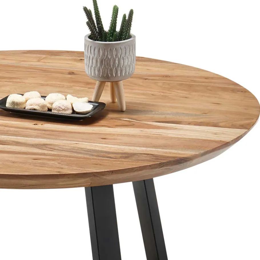 Discount Wohnen Industrial Sofatisch aus Akazie Massivholz - Mexicano