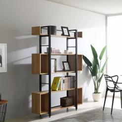 Wohnen Industrial Standregal in Schwarz - Felictas