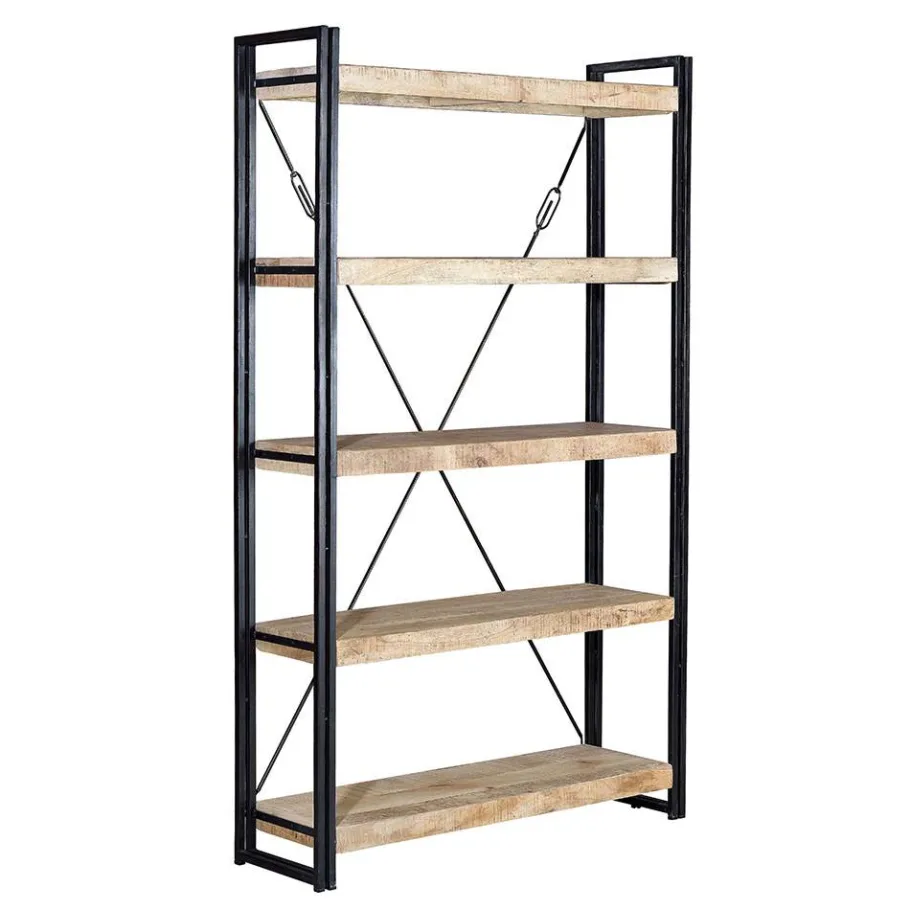 Wohnen Industrial Style Standregal aus Mangoholz - Traudarian