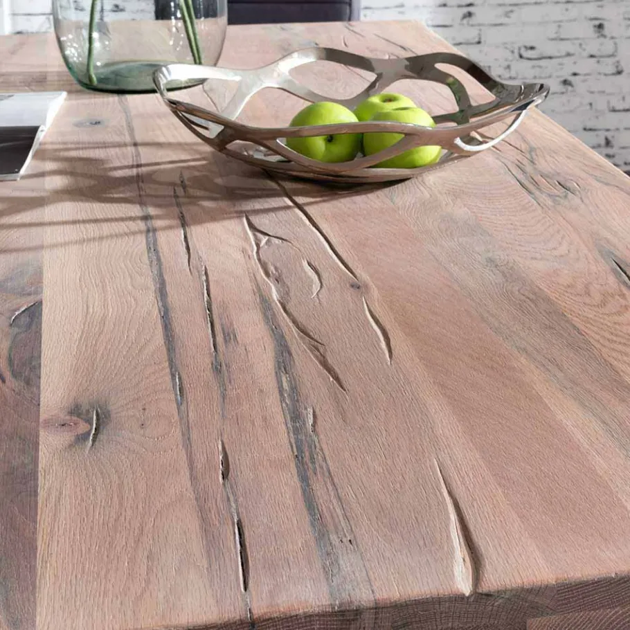 Sale Wohnen Industrial Style Tisch Ultima mit Eichenplatte gekälkt