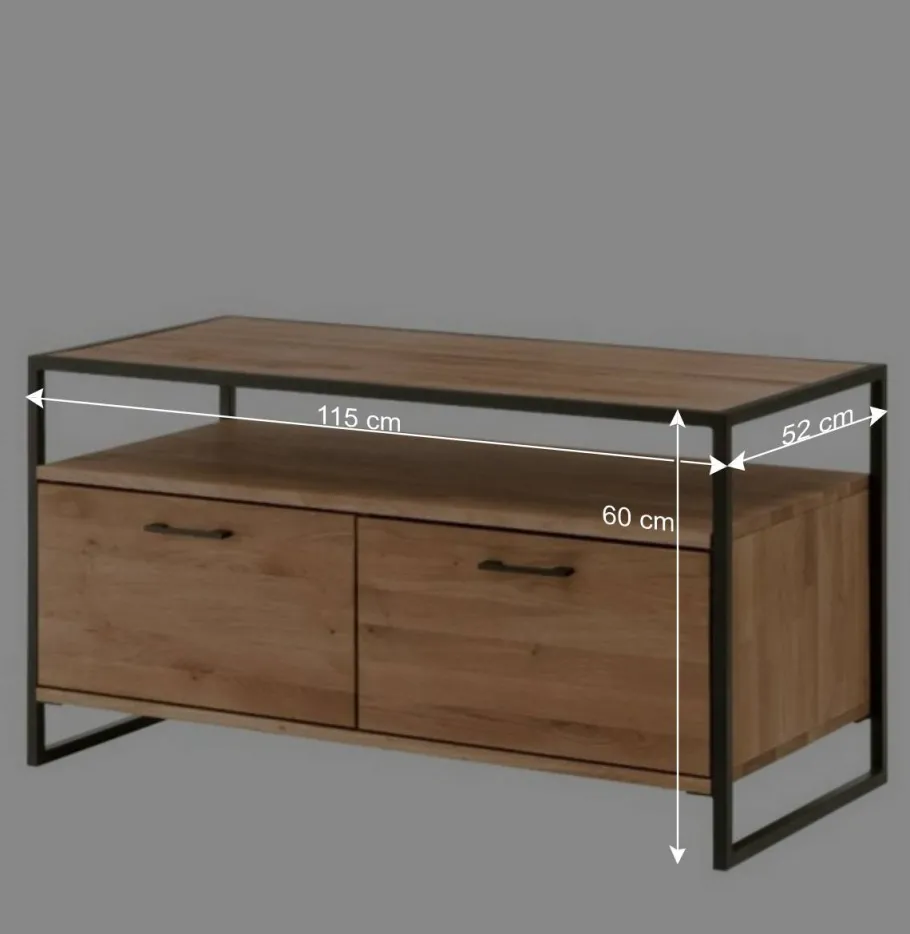 Clearance Wohnen Industrial-TV-Board aus Wildeiche Massivholz - Ingbo