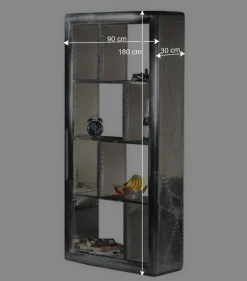 Sale Wohnen Industry Design Regal mit Alu Oberfläche - Pilot