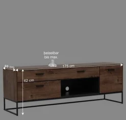 New Wohnen Industry TV Board & Highboard Set - Xindus (zweiteilig)