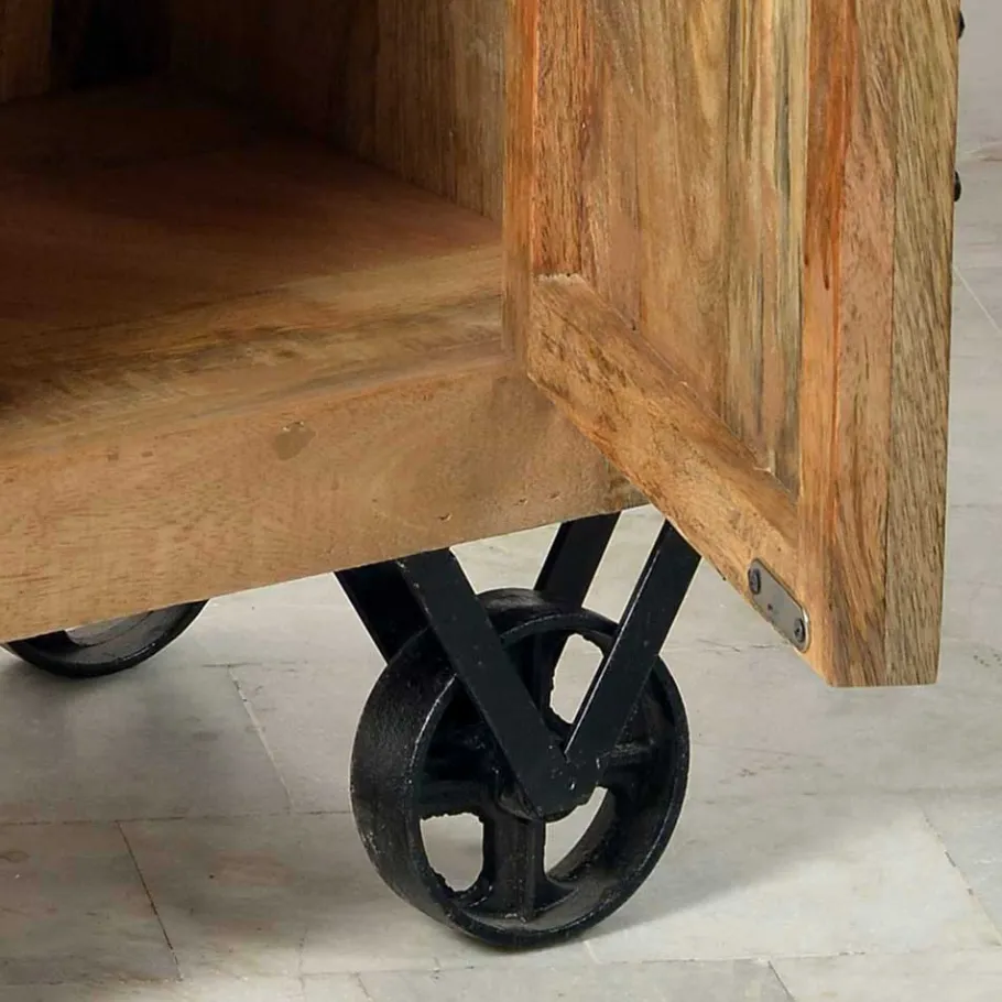 Hot Wohnen Industry Waschplatz aus Holz - Indri (zweiteilig)
