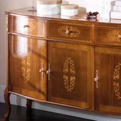Clearance Wohnen Italienisches Barock Sideboard Natale in Nussbaum mit Intarsien