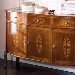 Clearance Wohnen Italienisches Barock Sideboard Natale in Nussbaum mit Intarsien
