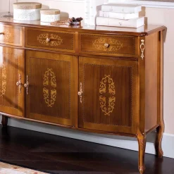Clearance Wohnen Italienisches Barock Sideboard Natale in Nussbaum mit Intarsien