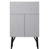 New Wohnen Japandi Barschrank in Hellgrau - Looning