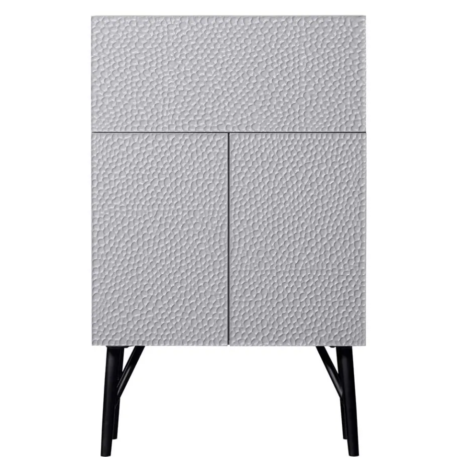 New Wohnen Japandi Barschrank in Hellgrau - Looning
