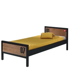 Best Wohnen Jugend Kinder Bett in Kiefer und Schwarz - Krefos