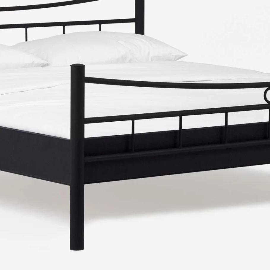 Hot Wohnen Jugendbett Lioberta aus schwarzem Metall (zweiteilig)