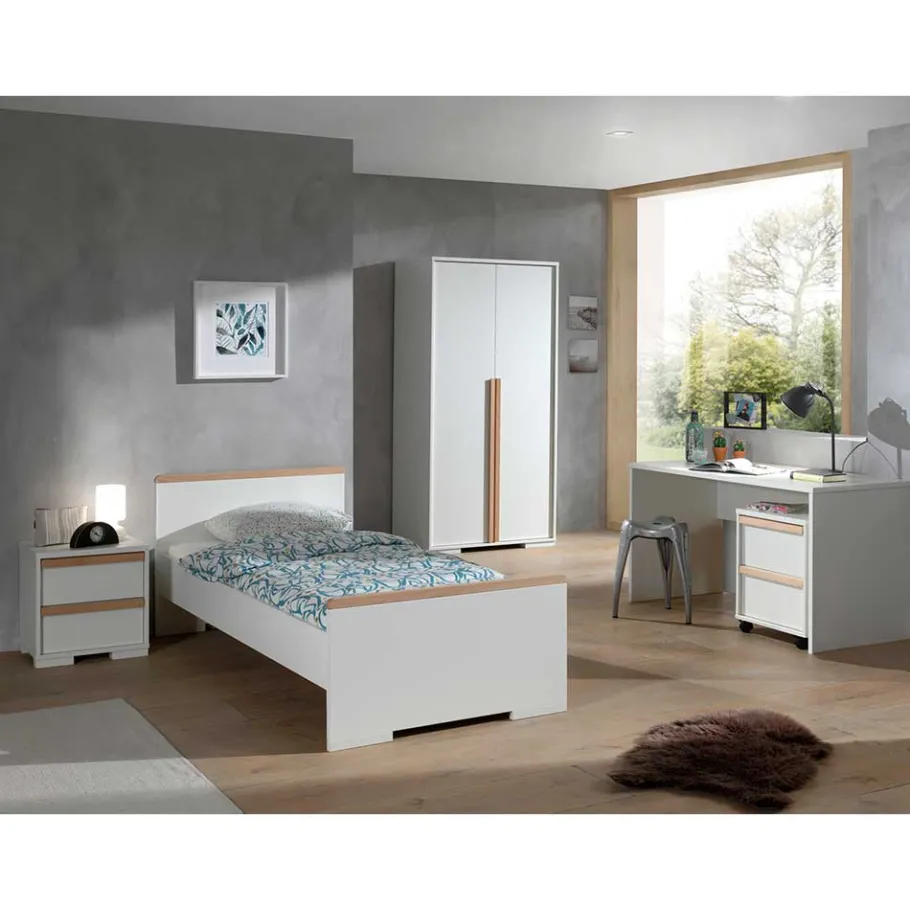 Best Wohnen Jugendzimmer Ausstattung in Weiß - Eldrus (fünfteilig)