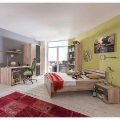Outlet Wohnen Jugendzimmer in Eiche San Remo Optik - Jilamenda (siebenteilig)