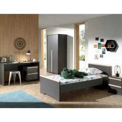 Sale Wohnen Jugendzimmer Komplett in Anthrazit - Navlius I (fünfteilig)