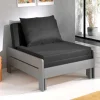 Online Wohnen Jugendzimmer Schlafsessel in Grau & Schwarz - Fortoria