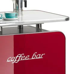 New Wohnen Kaffeestation Lasacona in Rot Hochglanz