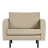 New Wohnen Kantiger Sessel aus Boucle in Beige - Glamoure