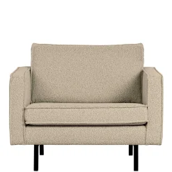 New Wohnen Kantiger Sessel aus Boucle in Beige - Glamoure