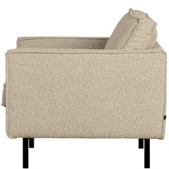 New Wohnen Kantiger Sessel aus Boucle in Beige - Glamoure
