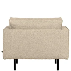 New Wohnen Kantiger Sessel aus Boucle in Beige - Glamoure