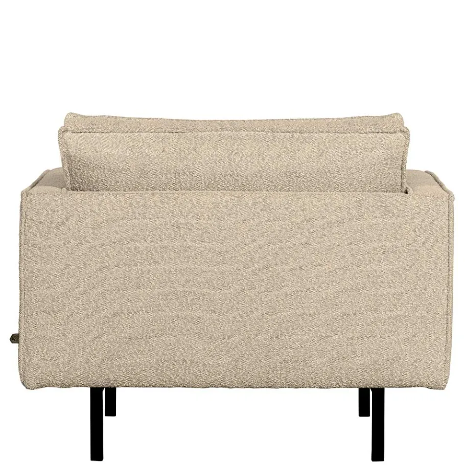 New Wohnen Kantiger Sessel aus Boucle in Beige - Glamoure