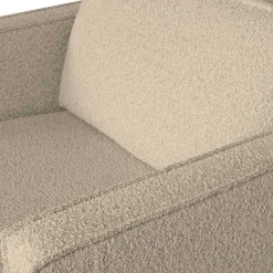 New Wohnen Kantiger Sessel aus Boucle in Beige - Glamoure