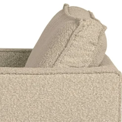 New Wohnen Kantiger Sessel aus Boucle in Beige - Glamoure