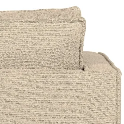 New Wohnen Kantiger Sessel aus Boucle in Beige - Glamoure